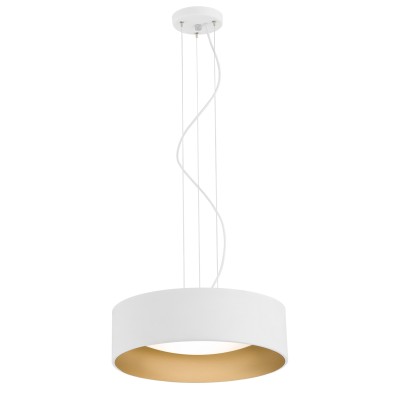 Lustra suspendata design modern circular MOHITO alb/auriu