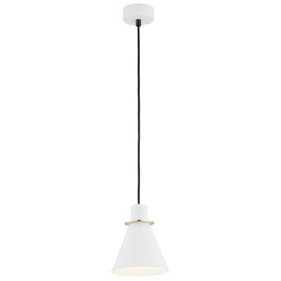 Pendul modern design retro Beverly alb/auriu