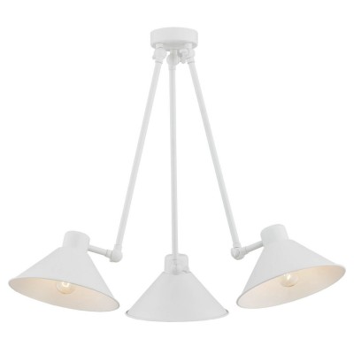 Lustra de tavan reglabila design retro ALTEA 3 alba