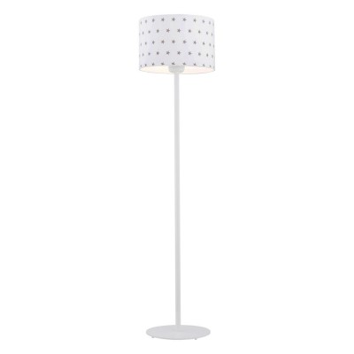 Lampadar/Lampa de podea pentru camera copii MAGIC alb cu stele gri