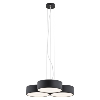 Lustra LED suspendata design circular DARLING 3 negru