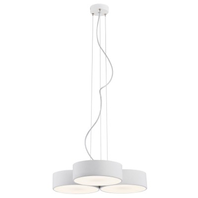 Lustra LED suspendata design circular DARLING 3 alba