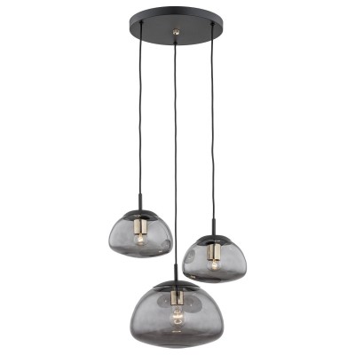 Lustra cu 3 pendule design modern TRINI fumuriu