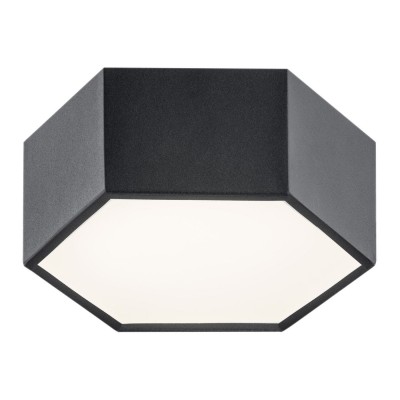 Plafoniera LED moderna design hexagonal ARIZONA 9W negru