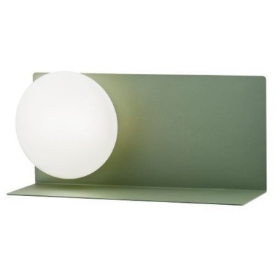 Aplica LED moderna cu raft metalic Calvia verde