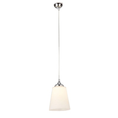 Pendul sticla design modern LIRANO alb opal