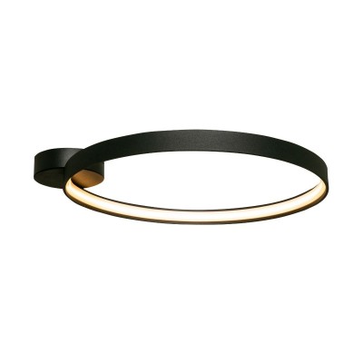 Lustra aplicata LED design modern circular CIRCLE 78, negru