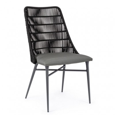 Set de 2 scaune pentru exterior design modern TABLITA CHARCOAL