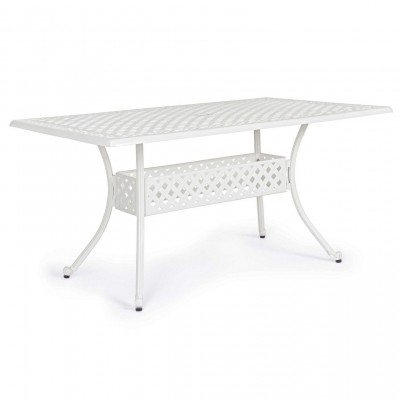 Masa din aluminiu pentru exterior IVREA alb, 160x90cm