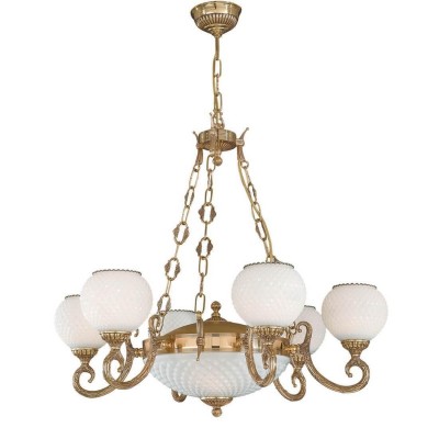 Candelabru clasic din alama 6+2 design italian 8550