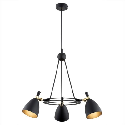 Lustra cu 3 spoturi design modern CHARLOTTE negru