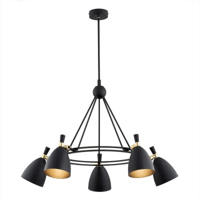 Lustra cu 5 spoturi design modern CHARLOTTE negru