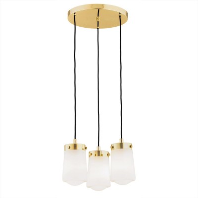 Lustra cu 3 pendule design modern PASADENA alama