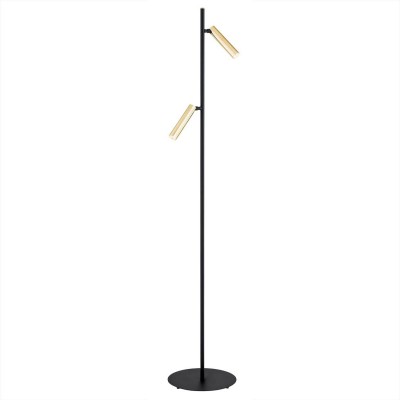 Lampadar, lampa de podea design modern TORRE negru, alama