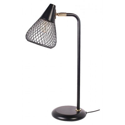 Veioza, lampa de masa design industrial Fanny negru, auriu