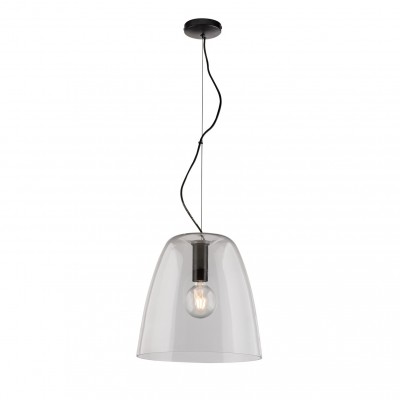 Lustra design deosebit Ares negru/ transparent