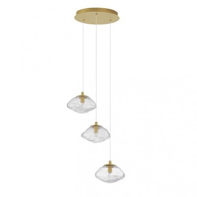 Lustra moderna cu 3 Pendule design decorativ KING aurie