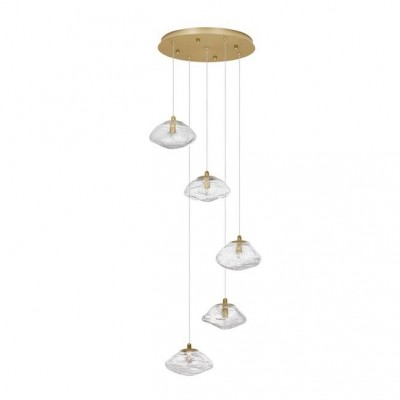 Lustra moderna cu 5 Pendule design decorativ KING aurie