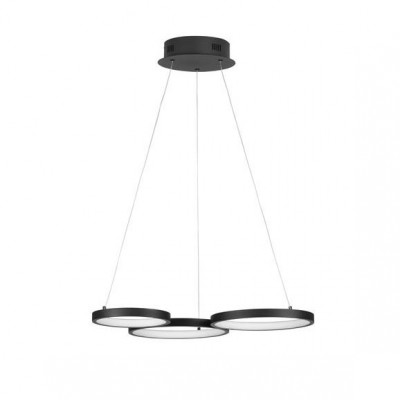 Lustra LED suspendata design modern MAGNUS R3 neagra