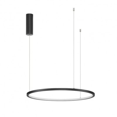 Lustra LED suspendata design modern circular TARQUIN D-60cm negru