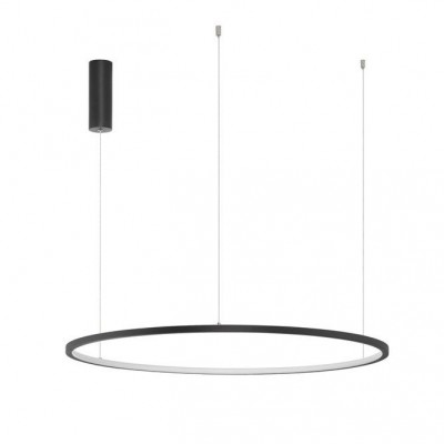 Lustra LED suspendata design modern circular TARQUIN D-80cm negru