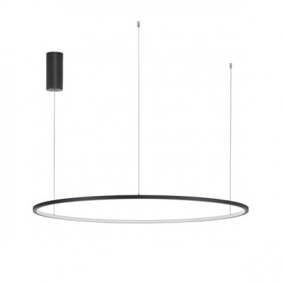 Lustra LED suspendata design modern circular TARQUIN D-100cm negru