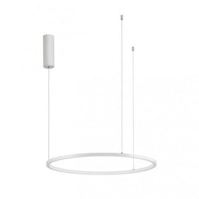 Lustra LED suspendata design modern circular TARQUIN D-60cm alba