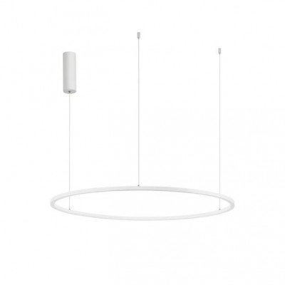 Lustra LED suspendata design modern circular TARQUIN D-80cm alba