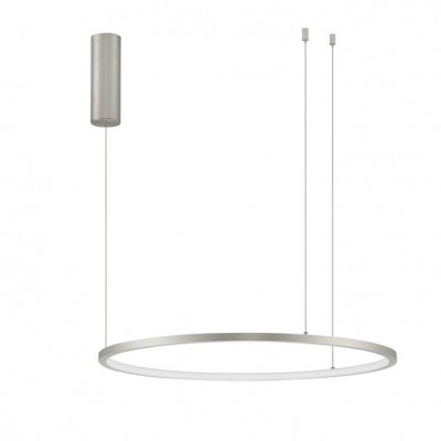 Lustra LED suspendata design modern circular TARQUIN D-60cm argintie