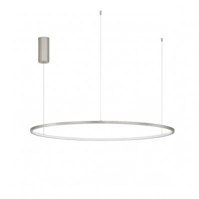 Lustra LED suspendata design modern circular TARQUIN D-100cm argintie