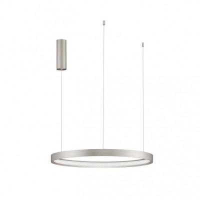 Lustra LED suspendata design modern circular PERRINE D-60cm argintie