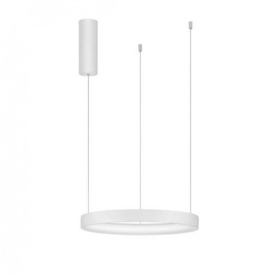 Lustra LED suspendata design modern circular PERRINE D-40cm alba