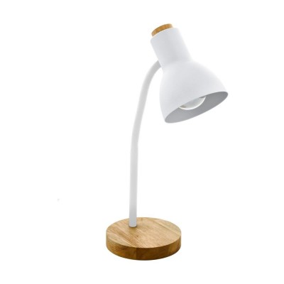 Veioza, lampa de masa design modern VERADAL alb, maro