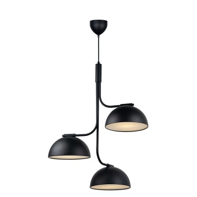 Pendul cu 3 surse de iluminat design modern TULLIO negru