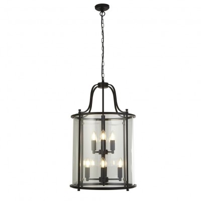 Lustra stil traditional Lantern Grande 8L negru