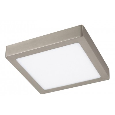 Plafoniera LED design modern LOIS crom satin, alb 22,5x22,5cm