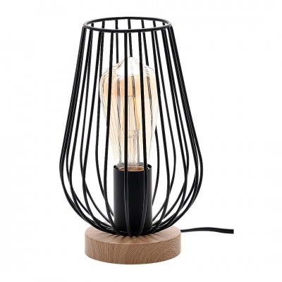 Veioza, lampa de masa design industrial Gremio negru