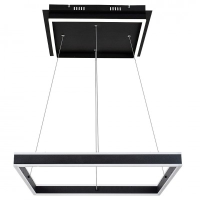 Lustra suspendata LED design modern Quadro negru mat, alb