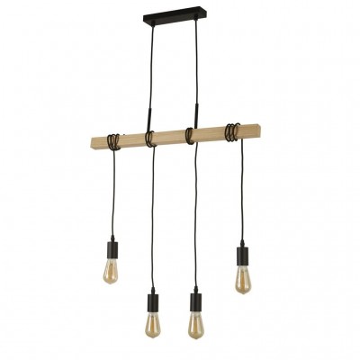 Lustra din lemn cu 4 pendule design rustic Woody