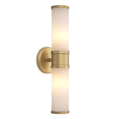 Aplica de perete design LUX Claridges Double alama antic/ alabastru