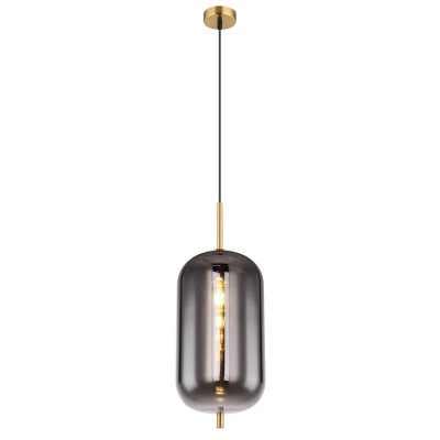 Pendul design modern Blacky I negru mat, alama 22cm