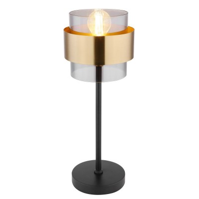 Veioza, lampa de masa design modern MILLEY negru, auriu