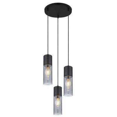 Lustra cu 3 pendule design modern ANNIKA negru