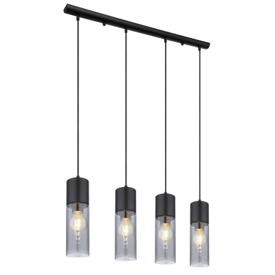 Lustra cu 4 pendule design modern ANNIKA negru