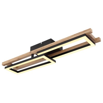 Plafoniera LED design modern ILLA negru, maro 69x36,5cm