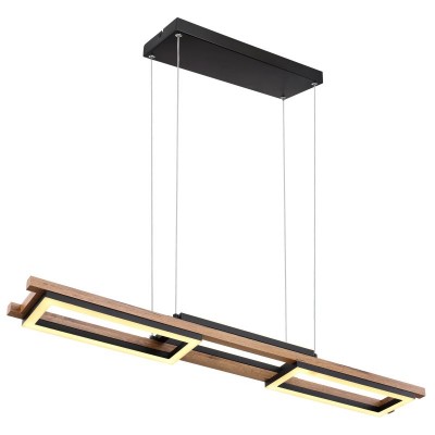 Lustra LED suspendata design modern ILLA negru, maro