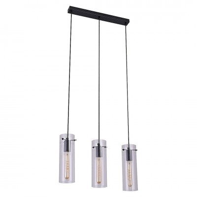 Lustra cu 3 pendule design modern Acantha negru