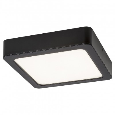 Plafoniera LED design modern Shaun negru 14,5x14,5cm