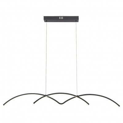 Lustra LED suspendata design modern River negru