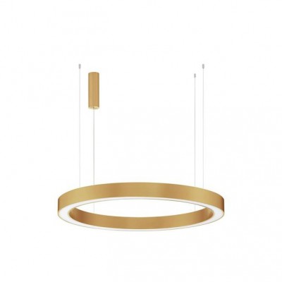 Pendul LED dimabil design modern MORBIDO alama auriu 100cm